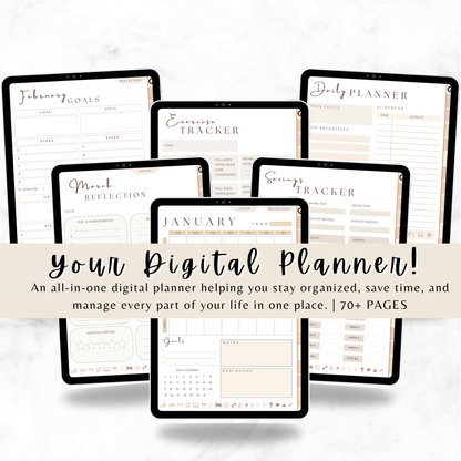 Daydrive Digital Planner – Minimalist, Hyperlinked for iPad & Goodnotes