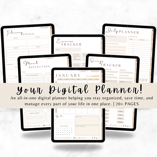 Daydrive Digital Planner – Minimalist, Hyperlinked for iPad & Goodnotes